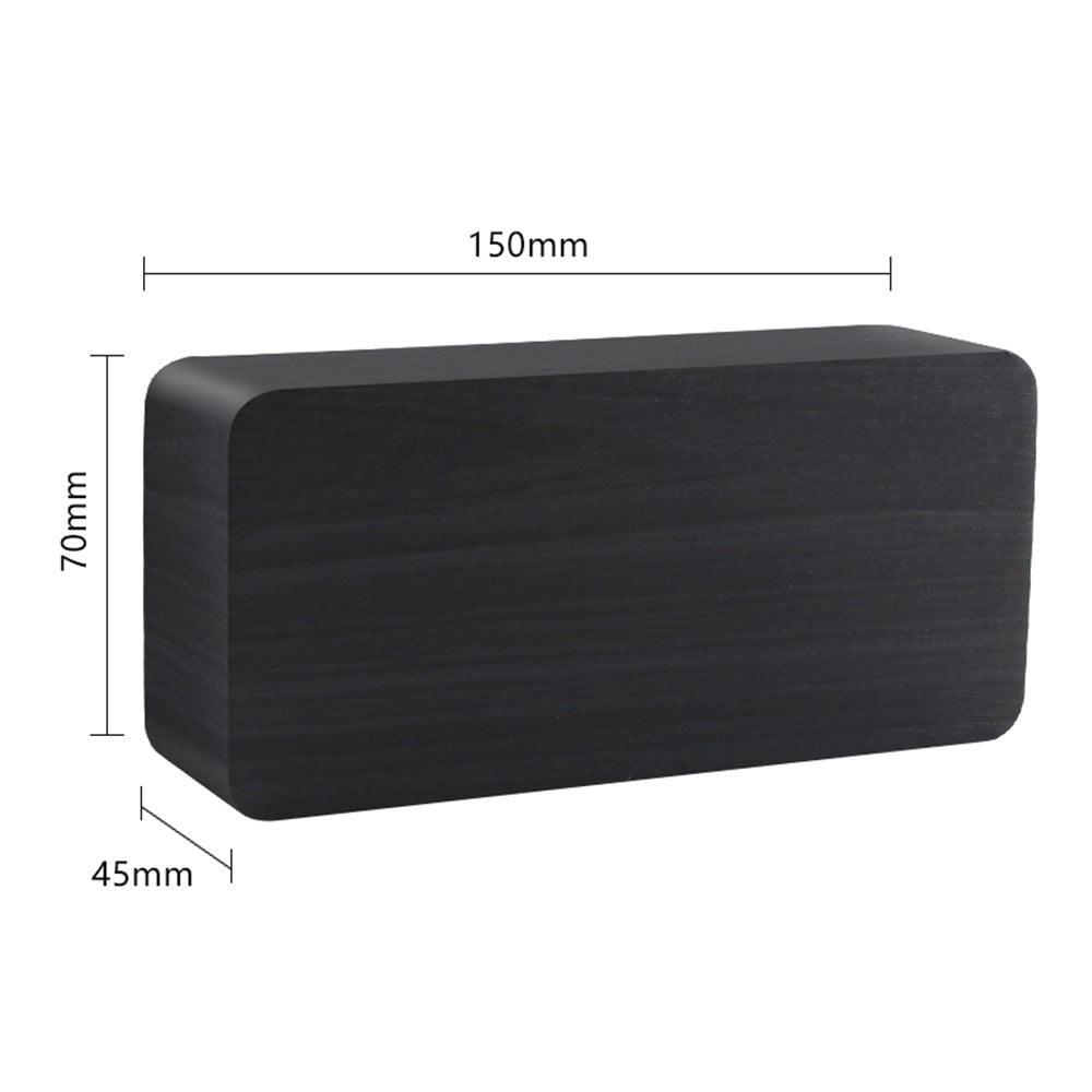 digital wooden alarm clock
