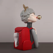 Fashion Girl Resin Statue