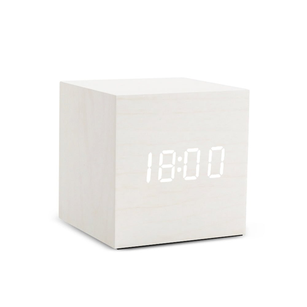 digital wooden alarm clock