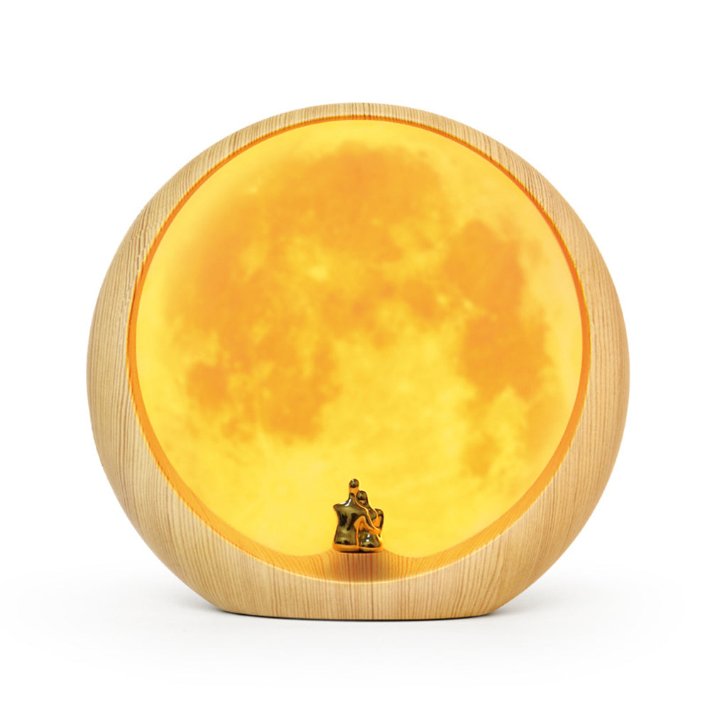 Moon Wood Table Lamp