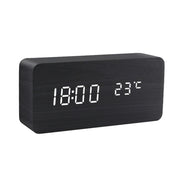 digital wooden alarm clock