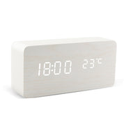 digital wooden alarm clock