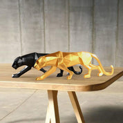 Geometric Leopard Statue