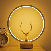 antler gold table lamps