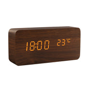 digital wooden alarm clock