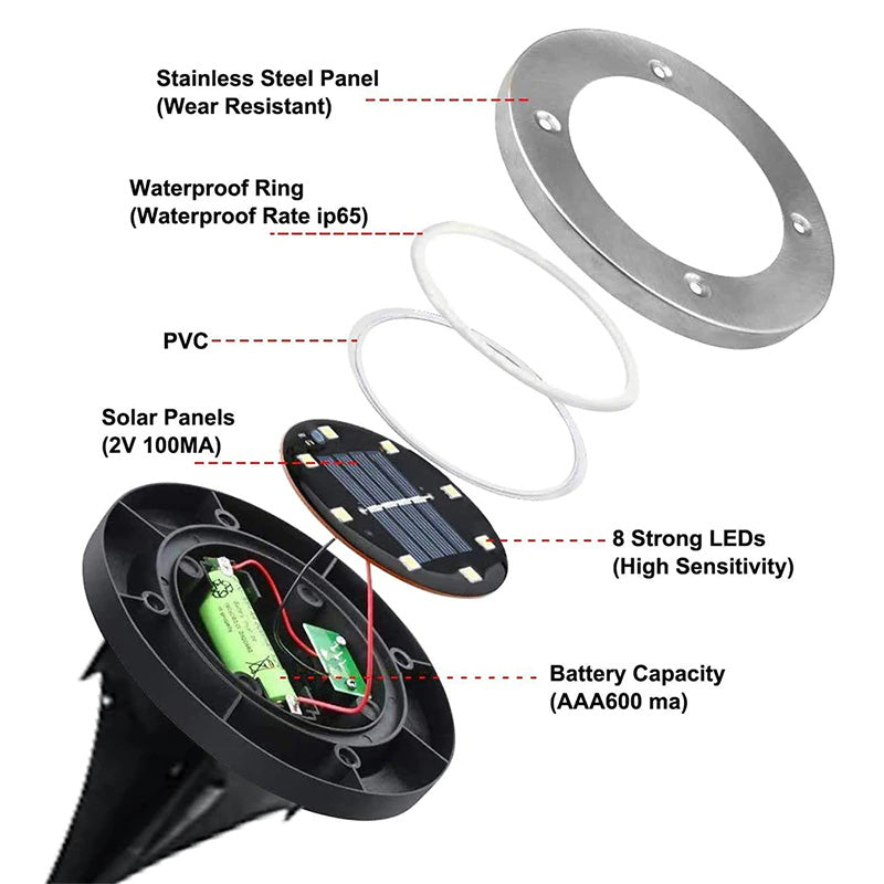 Outdoor Solar Powered Ground Light