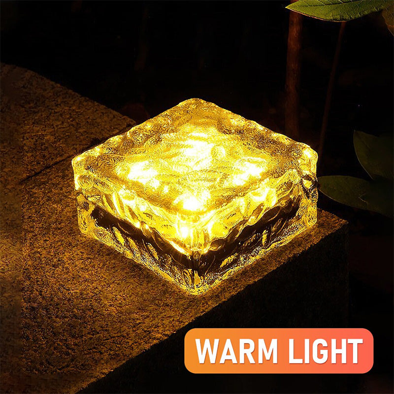 Solar Led Ice Cube Brick Light