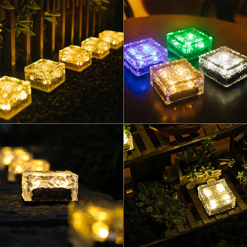 Solar Led Ice Cube Brick Light