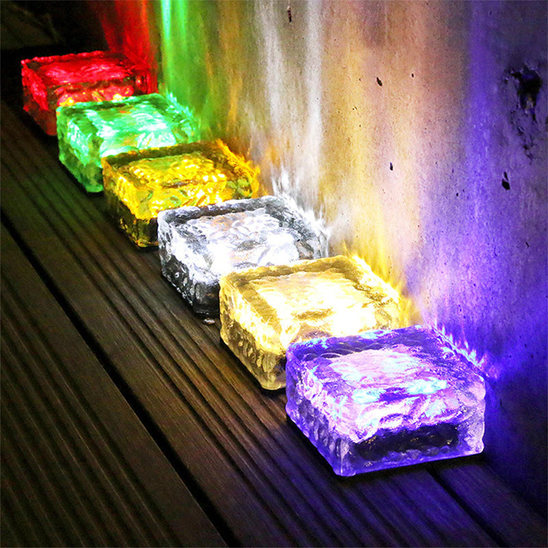 Solar Led Ice Cube Brick Light