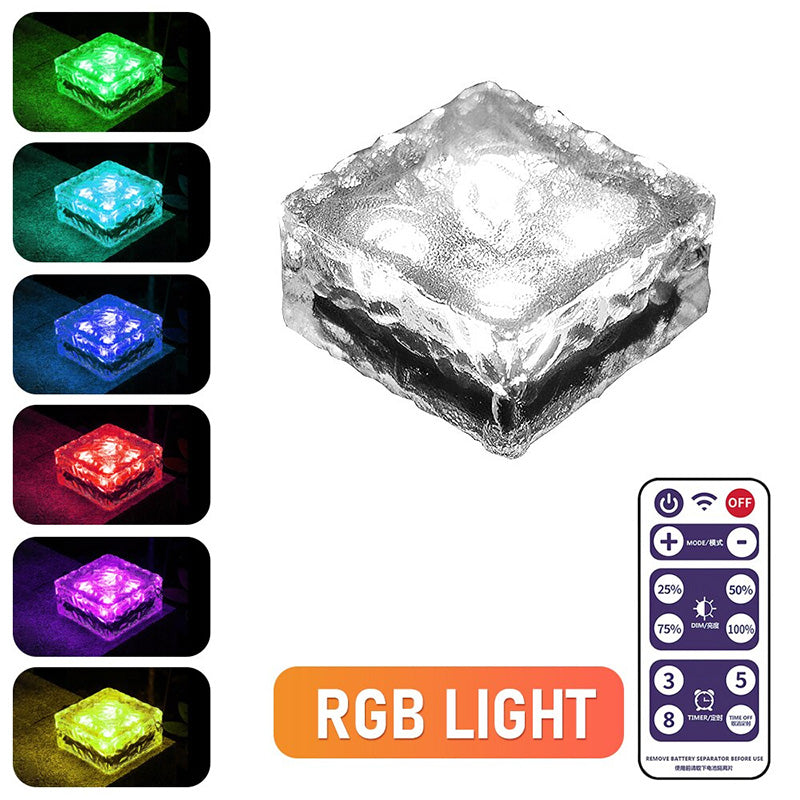 Solar Led Ice Cube Brick Light