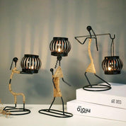 Creative Little Man Candle Holder Figurines