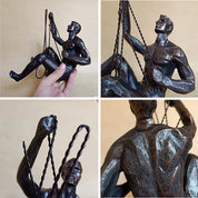 climbing man wall sculpture