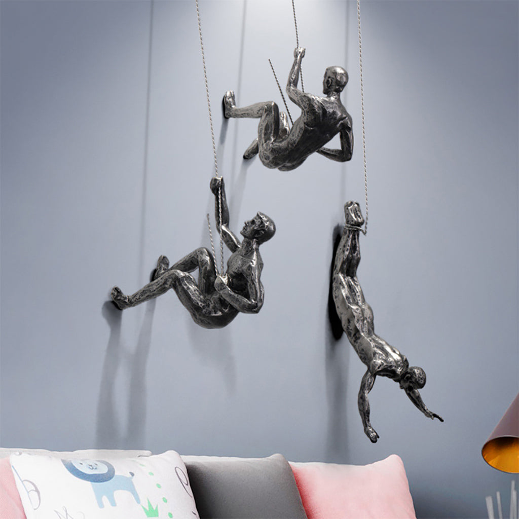 climbing man wall art