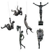 climbing man wall sculpture