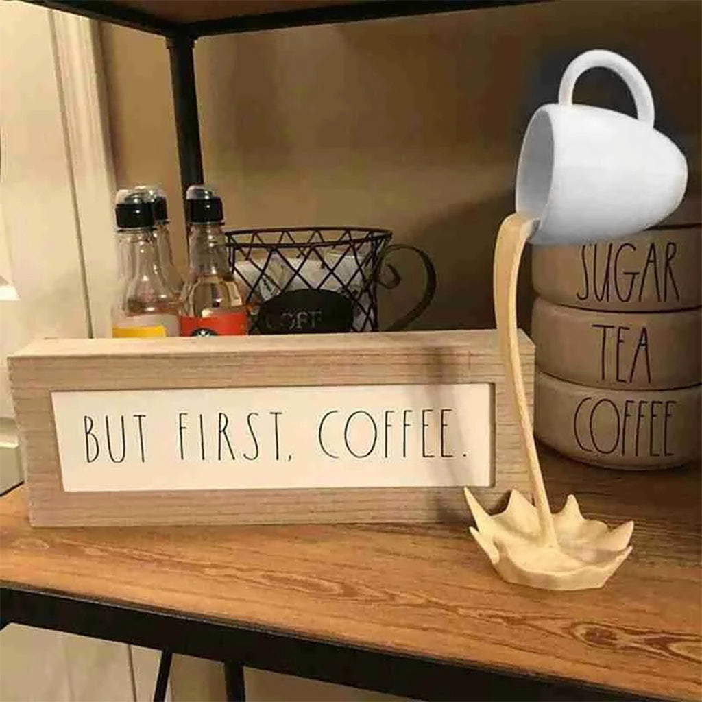 Floating Coffee Cup Sculpture