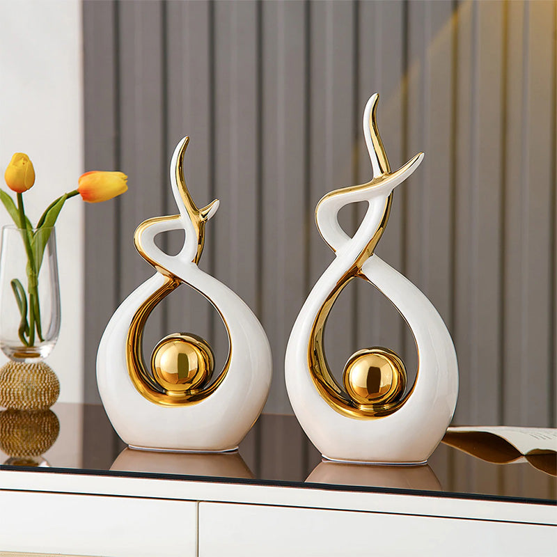 Modern Abstract Art Ceramic Statue