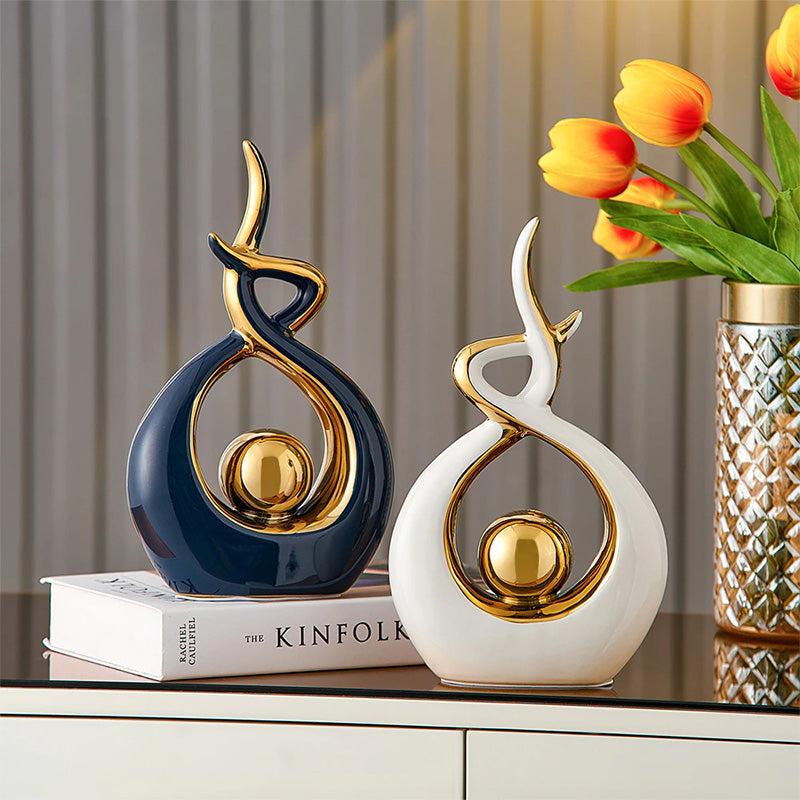 Modern Abstract Art Ceramic Statue