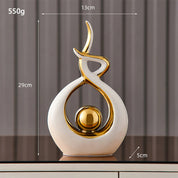 Modern Abstract Art Ceramic Statue