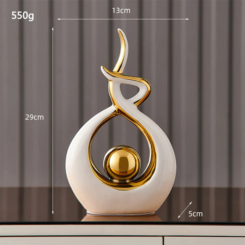 Modern Abstract Art Ceramic Statue