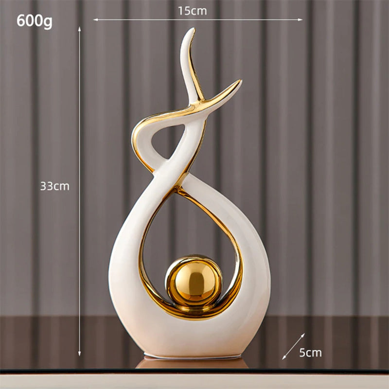 Modern Abstract Art Ceramic Statue