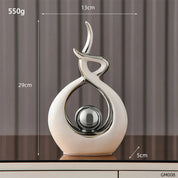 Modern Abstract Art Ceramic Statue
