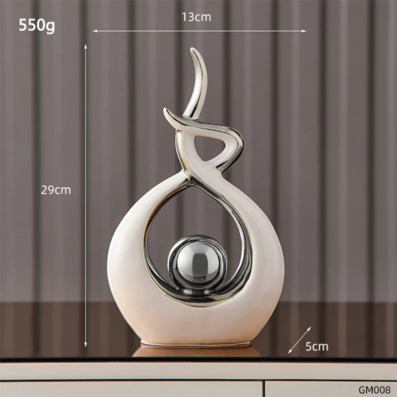 Modern Abstract Art Ceramic Statue