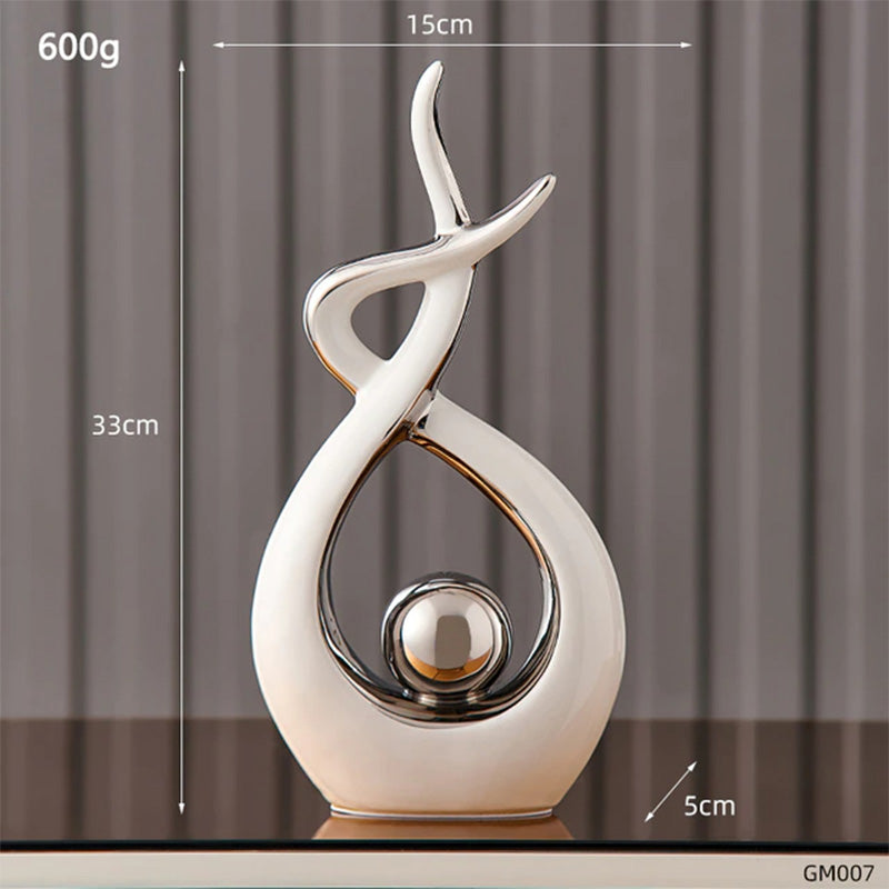 Modern Abstract Art Ceramic Statue