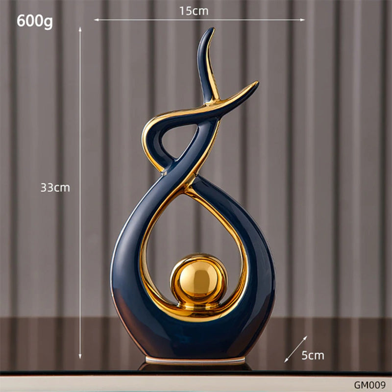 Modern Abstract Art Ceramic Statue