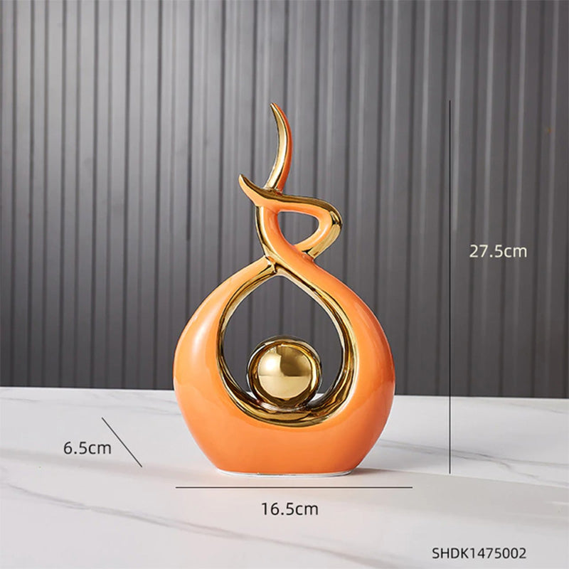 Modern Abstract Art Ceramic Statue