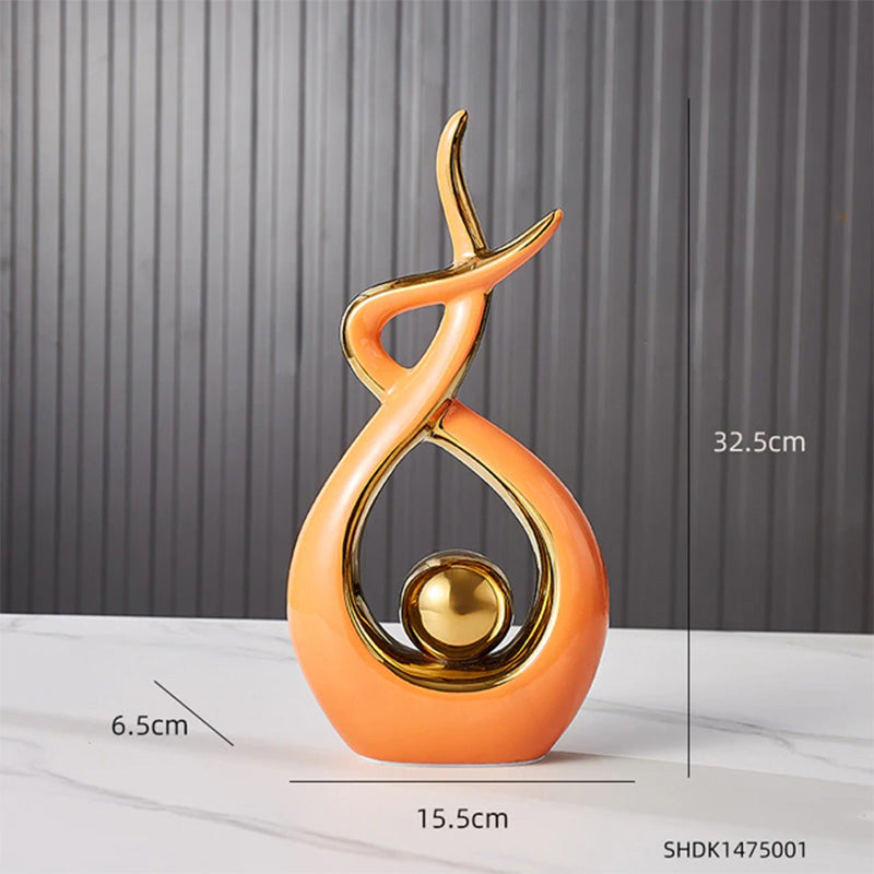 Modern Abstract Art Ceramic Statue