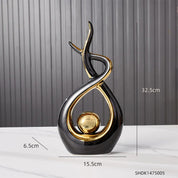Modern Abstract Art Ceramic Statue