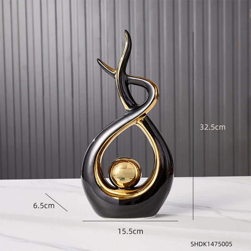 Modern Abstract Art Ceramic Statue