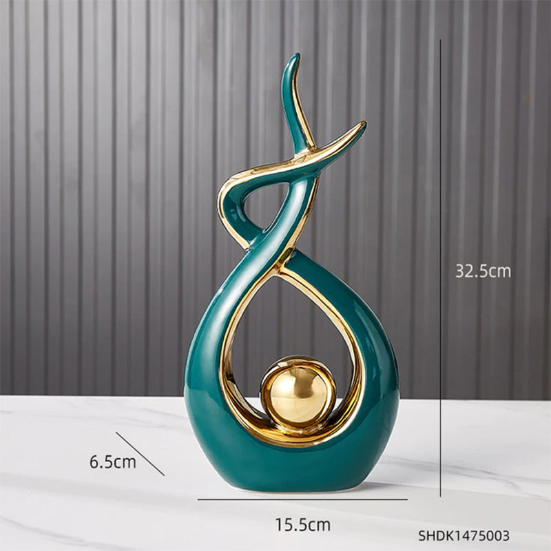 Modern Abstract Art Ceramic Statue