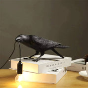 Resin Crow Bird Decorative Lamp