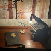 Resin Crow Bird Decorative Lamp