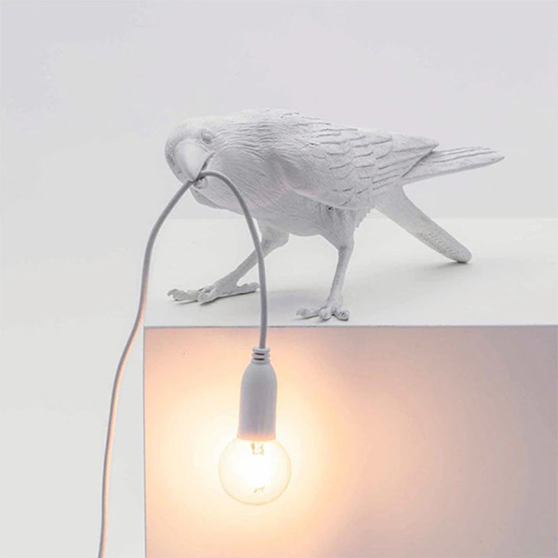 Resin Crow Bird Decorative Lamp