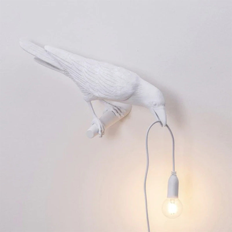 Resin Crow Bird Decorative Lamp