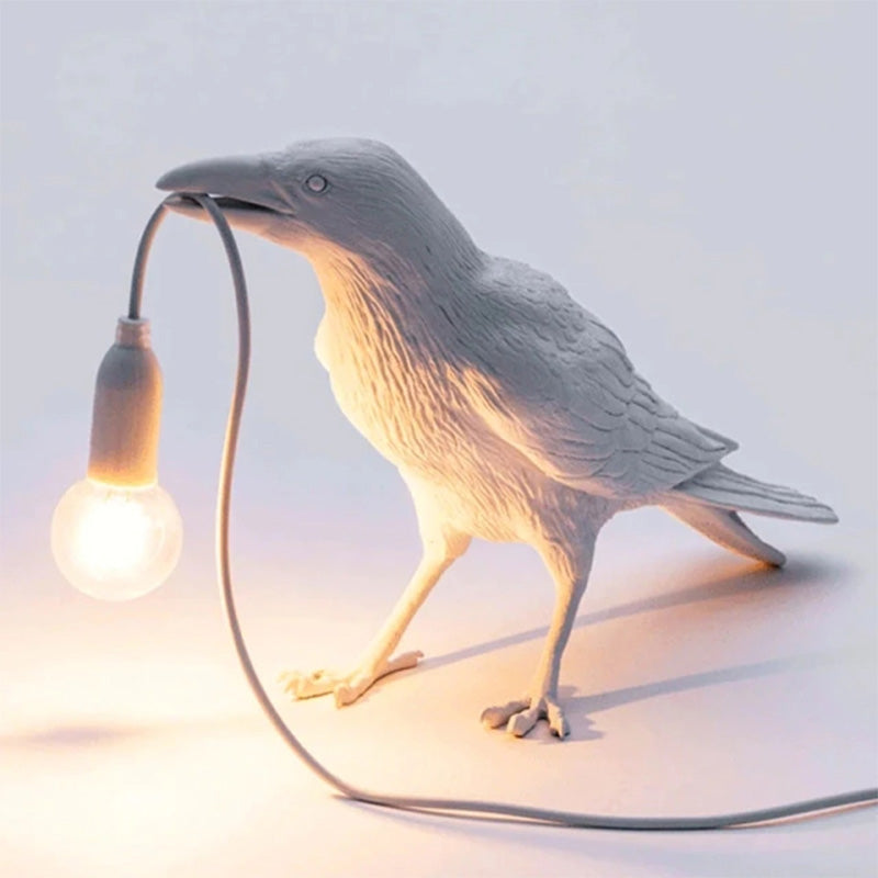 Resin Crow Bird Decorative Lamp