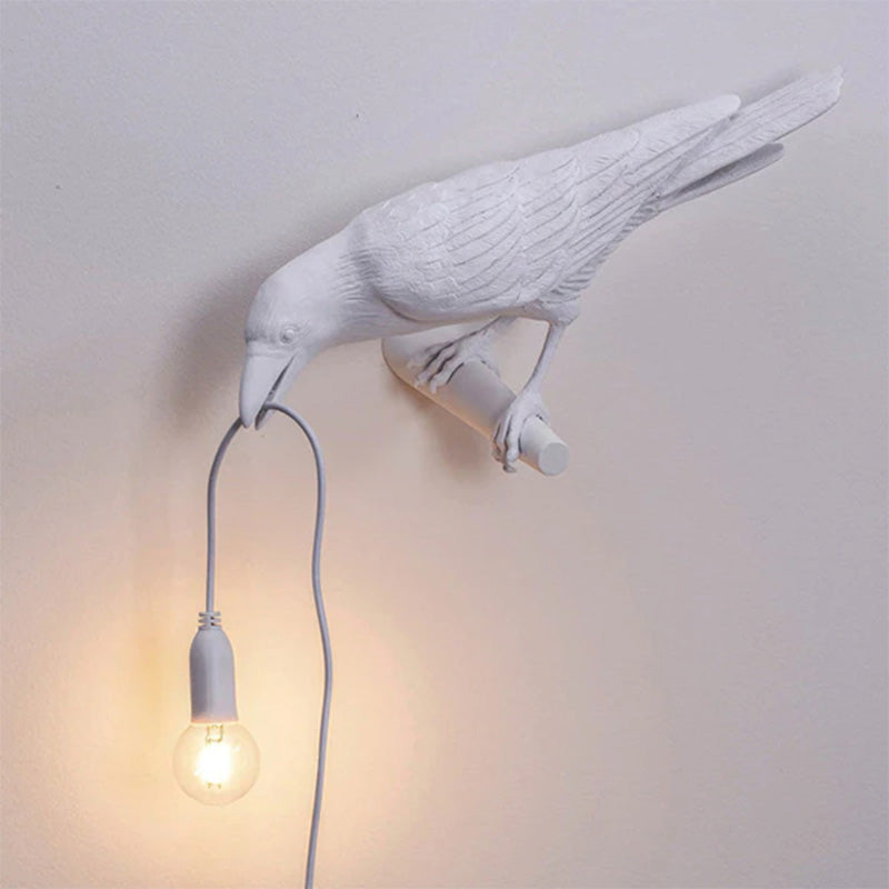 Resin Crow Bird Decorative Lamp