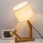 Robot Shape Wooden Table Lamp