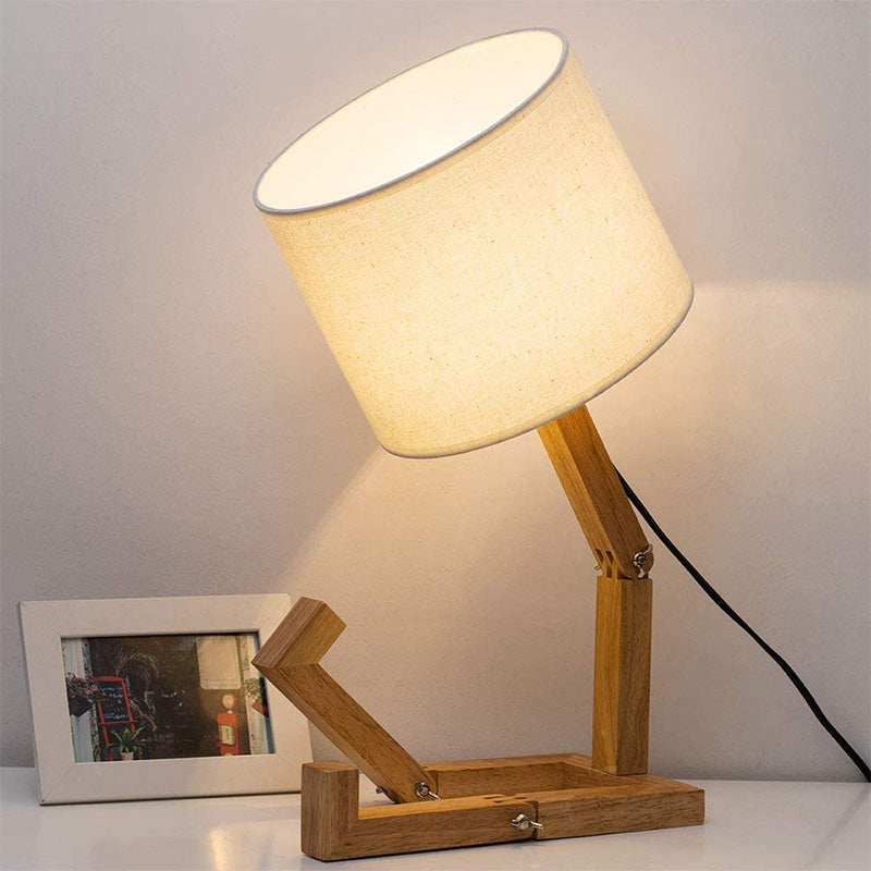 Robot Shape Wooden Table Lamp