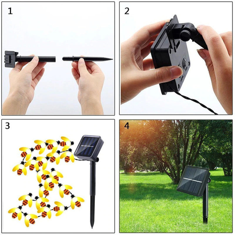 Solar Bee String Lights